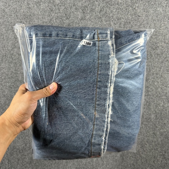 C/E By Current Elliott Extra Wide Leg Jeans Mid Wash Distressed Size 30x27 #1388 - Picture 11 of 11